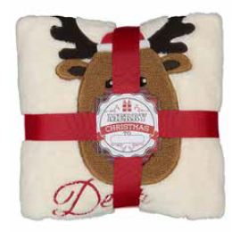 Plaid Coperta Maryplaid morbida e confortevole per divano, poltrona o letto – 6M35011 - Renna - Natale