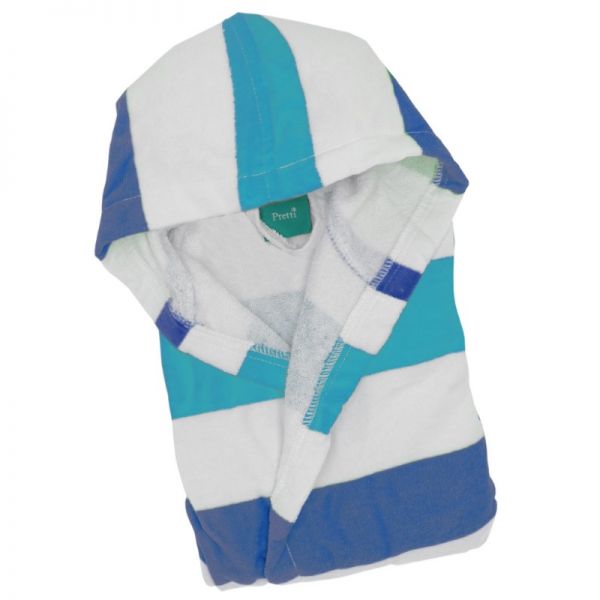 Accappatoio Spugna Cinigliata – Bambino - 100% Cotone - Palio - Azzurro – Pretti – in varie taglie