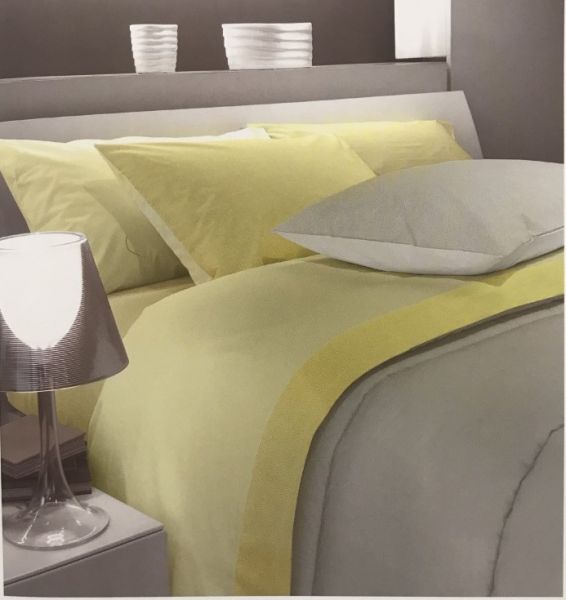 Lenzuola Una Piazza e Mezza - Completo Letto - Chromo - Miele - Gabel