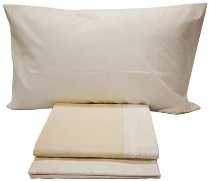 Lenzuola Una Piazza e Mezza - Completo Letto  - Farah – Vaniglia