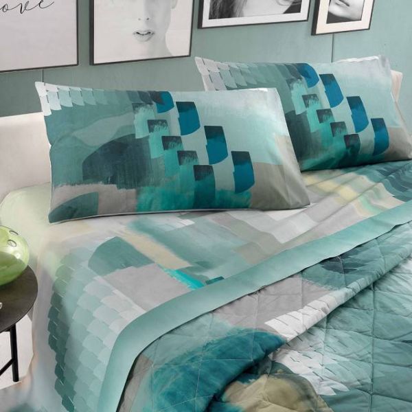 Lenzuola Matrimoniali - Completo Letto - Stories - Verde - Gabel