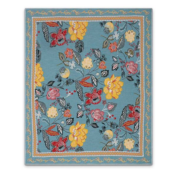 Coperta  Plaid per Divano, Poltrona o Letto - Lana Fiori - LFDL