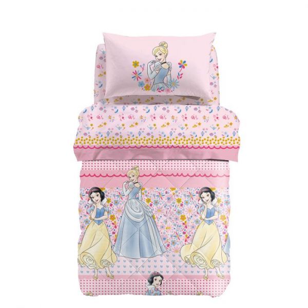 Copriletto Leggero Piazza e Mezza – Principesse Disney – Princess Romance - Caleffi