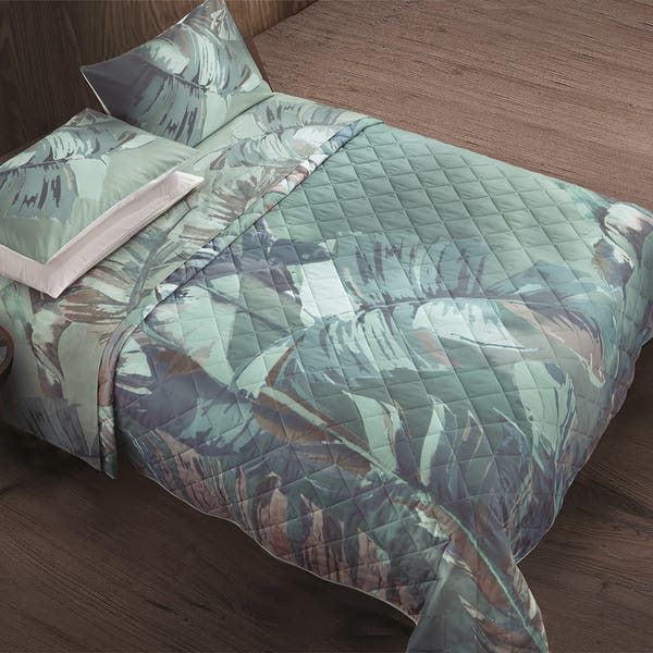 Copriletto Matrimoniale – Trapuntino  Quilt  - Musa - Tropicale - Gabel