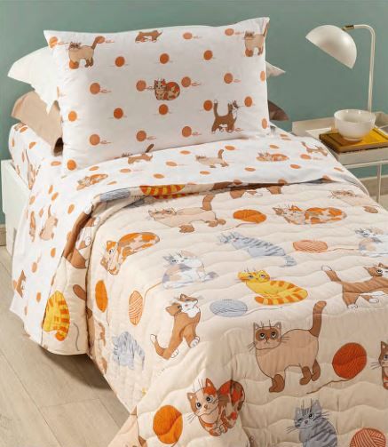 Copriletto Singolo – Trapuntino  Quilt una piazza - Gattini - Caleffi