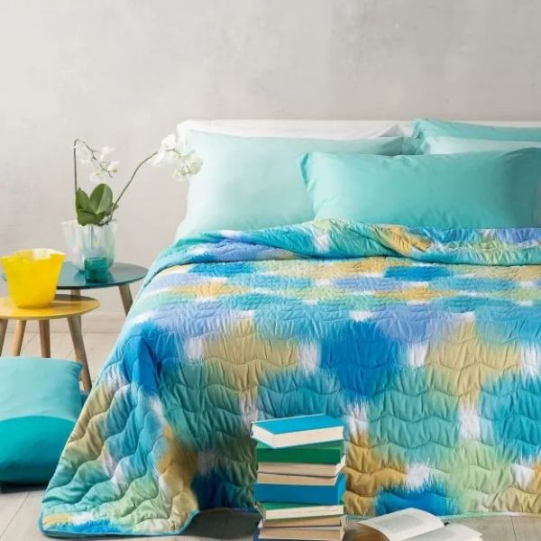 Copriletto Singolo – Trapuntino  Quilt una piazza - Murano - Bluette - Caleffi