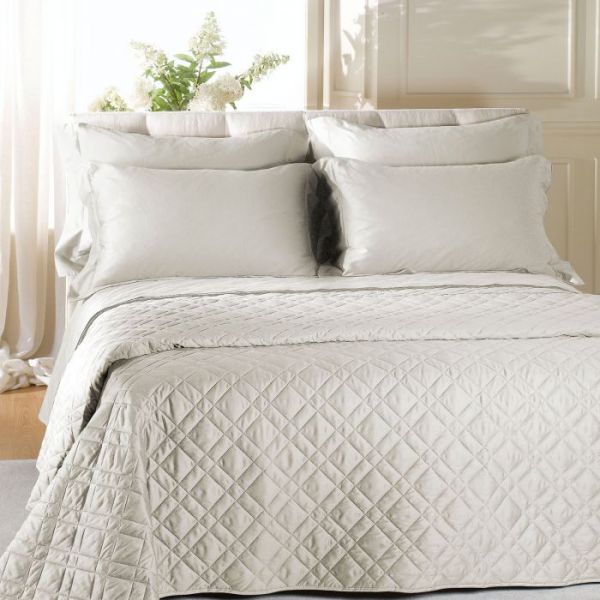 Copriletto Matrimoniale – Trapuntino / Quilt in Raso Bianco - Caleffi