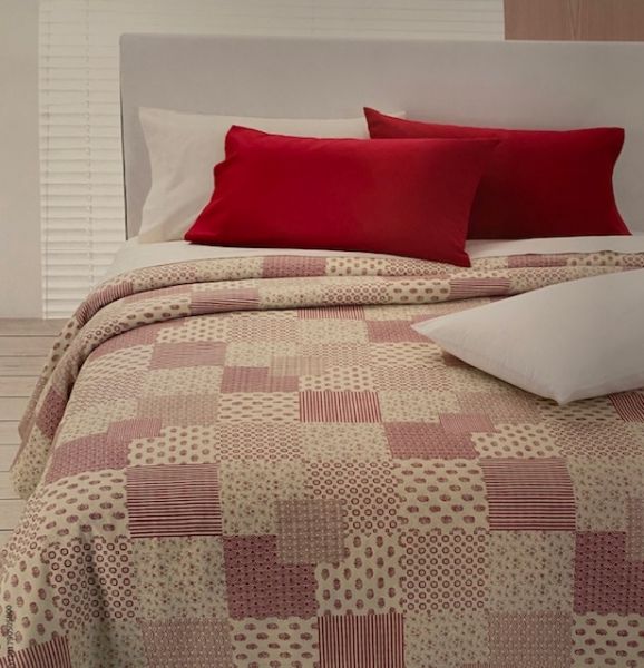 Copriletto Piazza e Mezza – Trapuntino / Quilt  - Simplicity - Rosa - Gabel