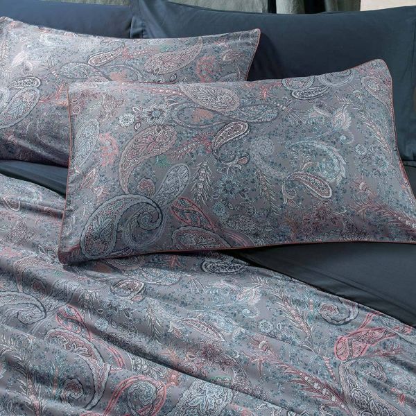 Copripiumino Matrimoniale - Jaipur - Amaranto - Somma - Completo Letto