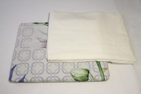 Copripiumino Matrimoniale - Orchidea - Blu - Randi – Completo letto