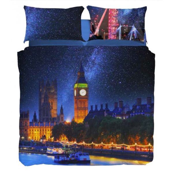 Copripiumino Matrimoniale – Completo Letto - Magical London - Caleffi