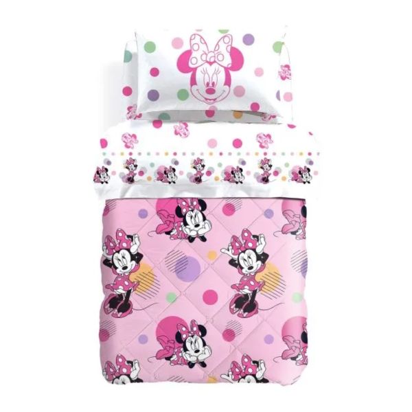 Copripiumino Singolo una piazza Caleffi - Disney Minnie Allegra - Completo Letto