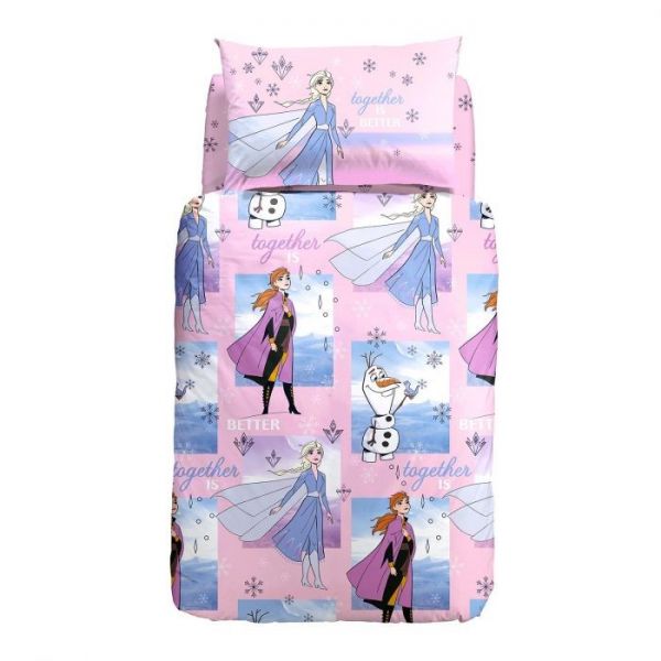Copripiumino Una Piazza e Mezza Caleffi  - Disney Frozen Sogni - Completo Letto