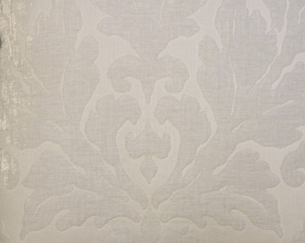 Cuscino Arredo - Velluto Damascato Bianco - Cilindrico