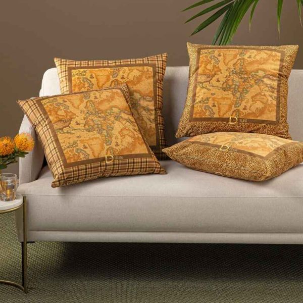 Cuscino Arredo in Velluto - Alviero Martini - Prima Classe - Geo Tartan