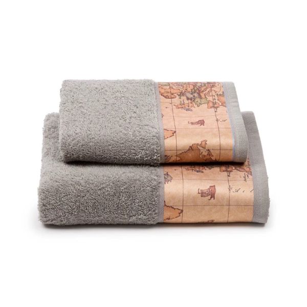 Set Asciugamani 1+1 - Alviero Martini - Prima Classe - Geo Classic - Assortimento Colori