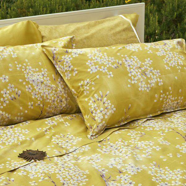 Copriletto Piazza e Mezza – Trapuntino / Quilt - Kimono - Giallo - Fazzini