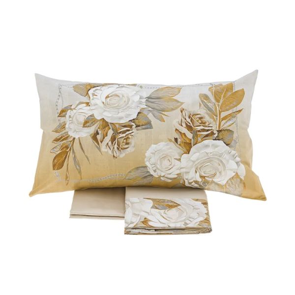 Lenzuola Copriletto Matrimoniali - Bloom Gold - Randi – Completo letto
