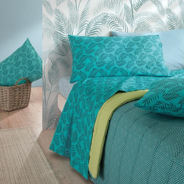 Lenzuola Copriletto Piazza e Mezza Gabel - Completo Letto - Kentia - Caraibi