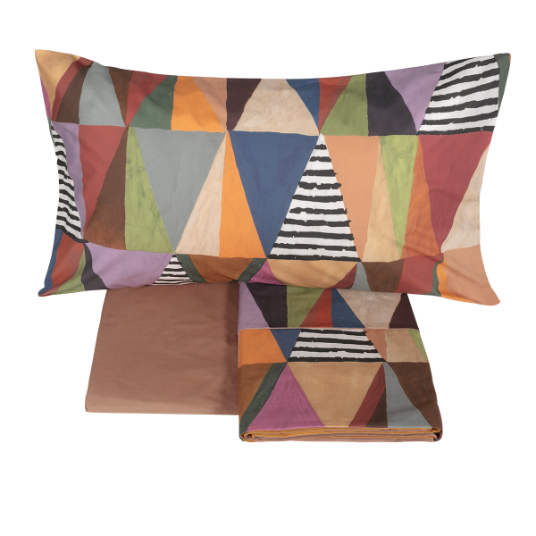  Lenzuola Copriletto Singole Una Piazza - Fazzini – Mexico - Multicolor - Completo letto