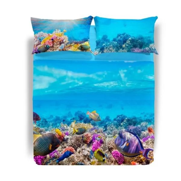 Lenzuola Matrimoniali - Completo Letto - Oceano - Caleffi