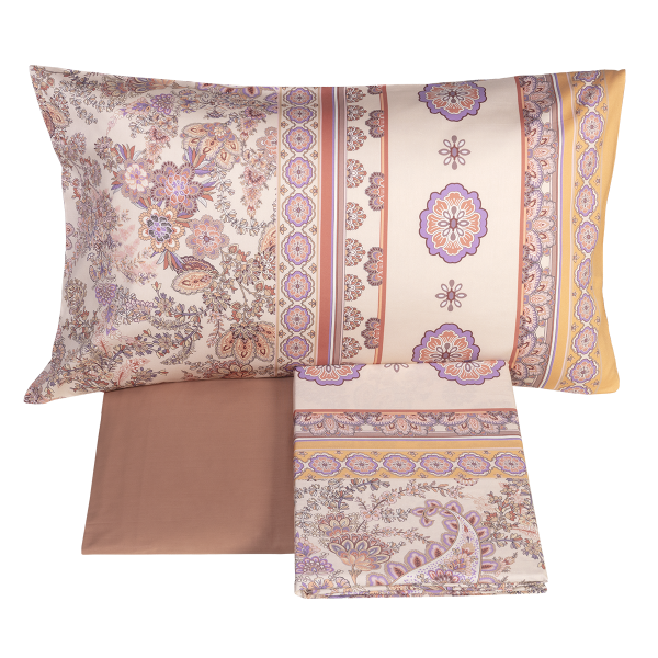 Lenzuola Matrimoniali - Completo Letto  - Samarcanda - Rosa - Fazzini