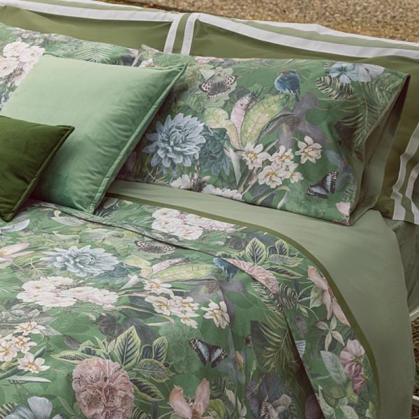 Lenzuola Matrimoniali - Fazzini – Protea - Verde - Completo letto