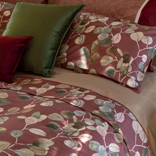 Lenzuola Matrimoniali - Fazzini – Sabi Sabi - Burgundy Sasso - Completo letto