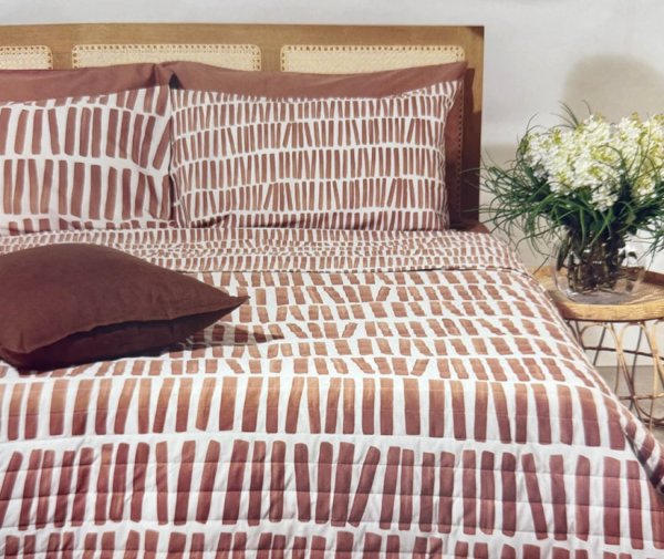 Lenzuola Matrimoniali - Fazzini – Steli - Verde - Parure