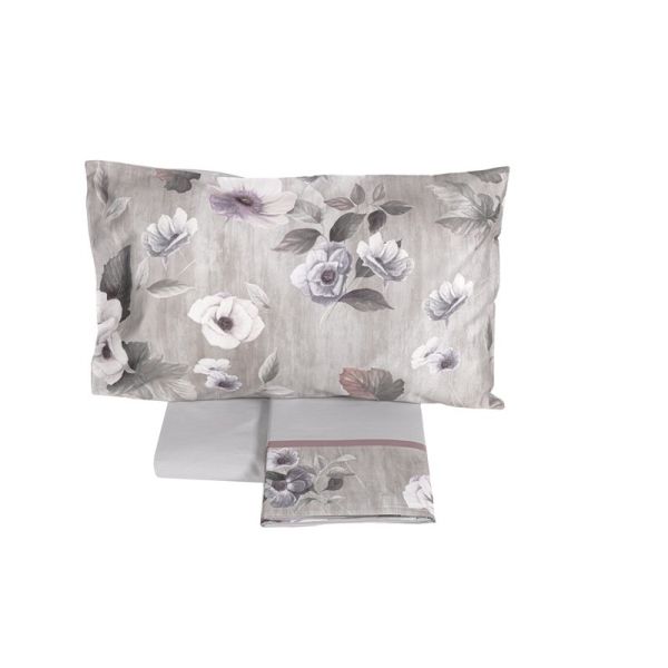 Lenzuola Matrimoniali - Fazzini – Velvet Grigio - Completo letto