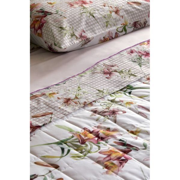 Lenzuola Matrimoniali - Fazzini – Villa Olmo - Rosa- Completo letto