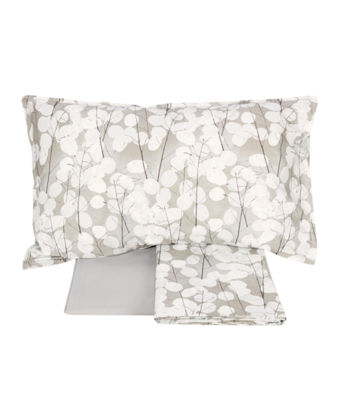 Lenzuola Matrimoniali - Lunaria - Grigio - Fazzini - Completo Letto