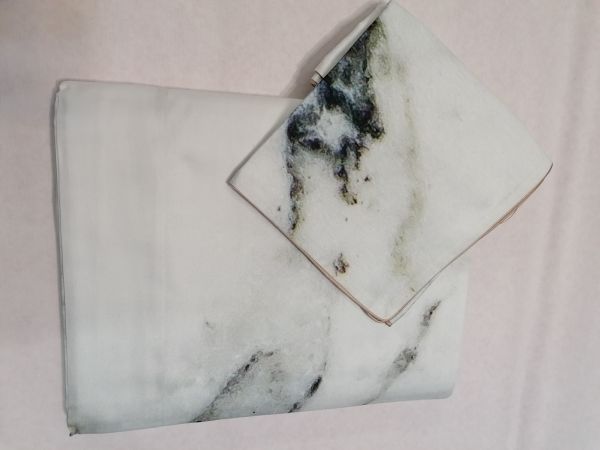 Lenzuola Matrimoniali 100% raso di puro cotone - Marble - Somma