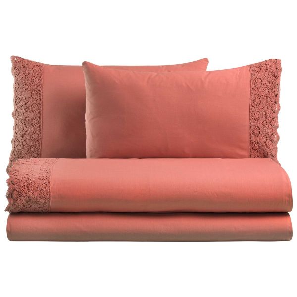Lenzuola Matrimoniali 100% percalle di puro cotone – Completo letto - Canastra - Biancoperla