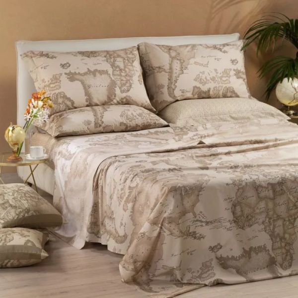 Lenzuola Matrimoniali Copriletto - Alviero Martini - Prima Classe - Geo Safari - Completo letto