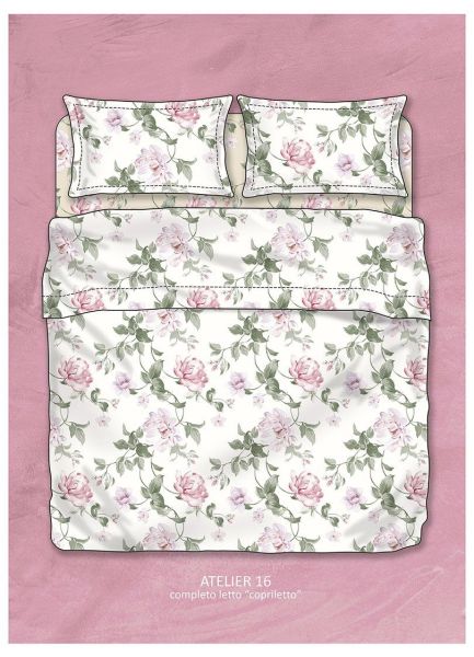 Lenzuola Matrimoniali Copriletto 100% cotone percalle – Completo letto - Atelier 16 - Randi
