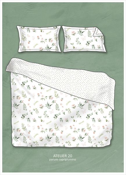 Lenzuola Matrimoniali Copriletto 100% cotone percalle – Completo letto - Atelier 20 - Randi