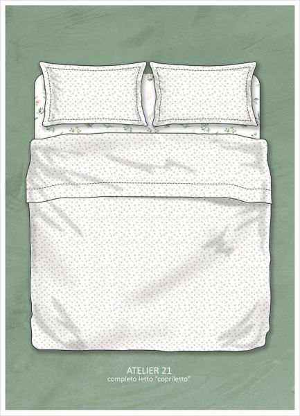 Lenzuola Matrimoniali Copriletto 100% cotone percalle – Completo letto - Atelier 21 - Randi