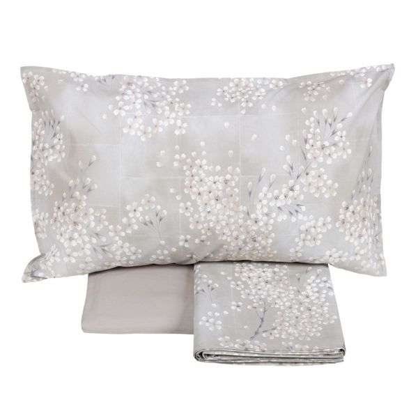 Lenzuola Matrimoniali Flanella - Fazzini – Kimono - Naturale- Completo letto