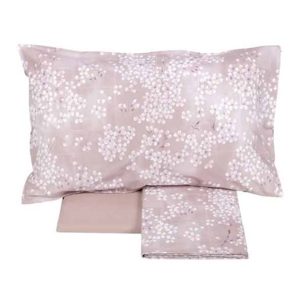 Lenzuola Matrimoniali Flanella - Fazzini – Kimono - Rosa- Completo letto