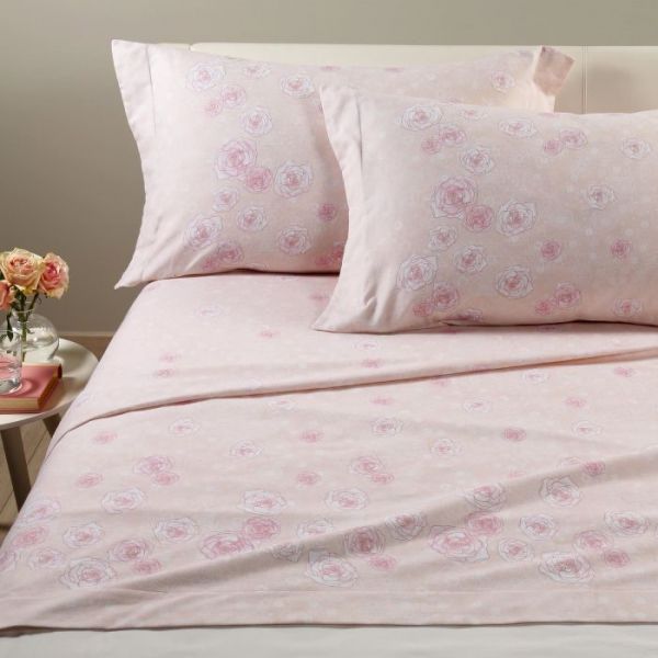 Lenzuola Matrimoniali Flanella Caleffi - Completo Letto – Kelly - Rosa