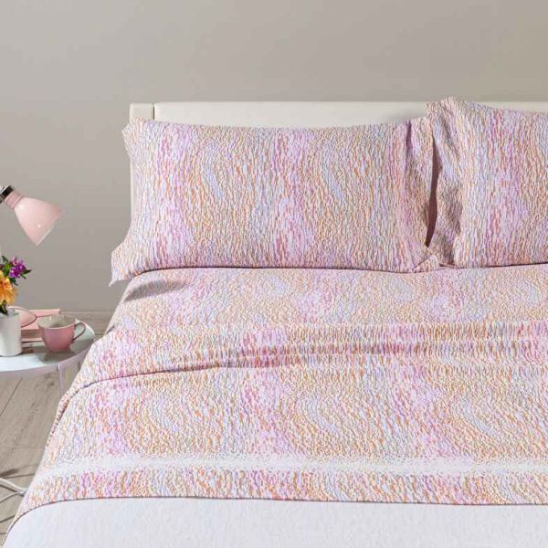 Lenzuola Matrimoniali Flanella Caleffi - Completo Letto – Zermat - Orchidea