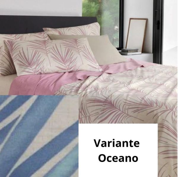 Lenzuola Matrimoniali Gabel - Completo Letto - Santorini - Oceano