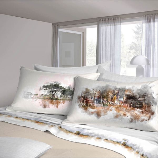 Lenzuola Matrimoniali in Caldo Cotone – Completo letto - Pietra 2235 - Cogal