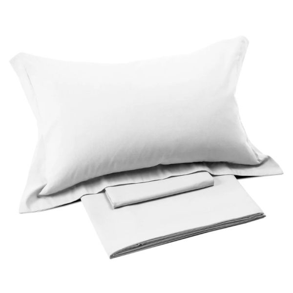 Lenzuola Matrimoniali in Lino 100% - Panarea - Bianco - Caleffi - Completo Letto
