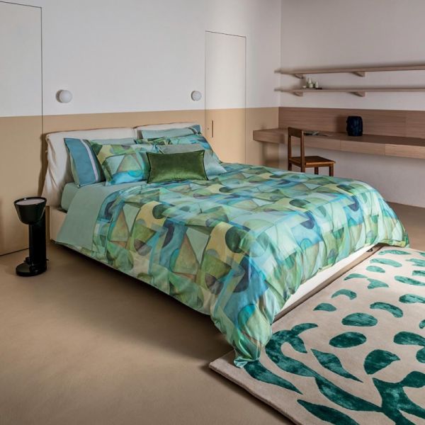 Lenzuola Piazza e Mezza - Fazzini – Paracas - Celadon Verde - Completo letto