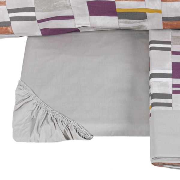 Lenzuola Piazza e Mezza - Fazzini – Parc Guell - Purple - Completo letto
