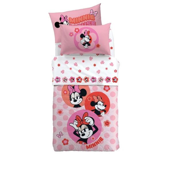 Lenzuola Singole una piazza Caleffi – Minnie Flowers – Completo letto