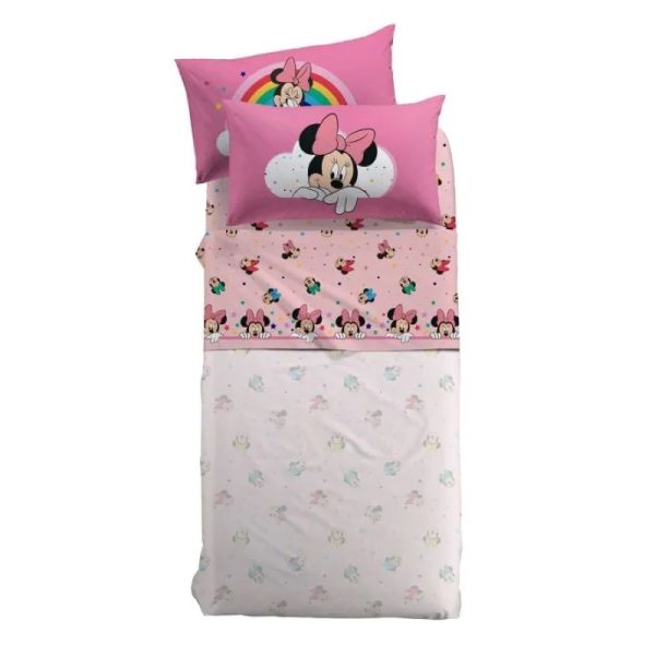 Lenzuola Singole una piazza Caleffi – Minnie Rainbow – Completo letto