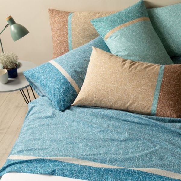 Lenzuola Una Piazza e Mezza - Completo Letto – Cool - Anice - Caleffi